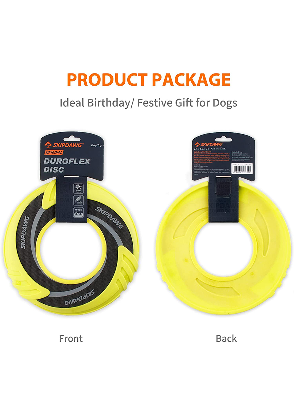 SKIPDAWG Flyer Dog Toys, Dog Flying