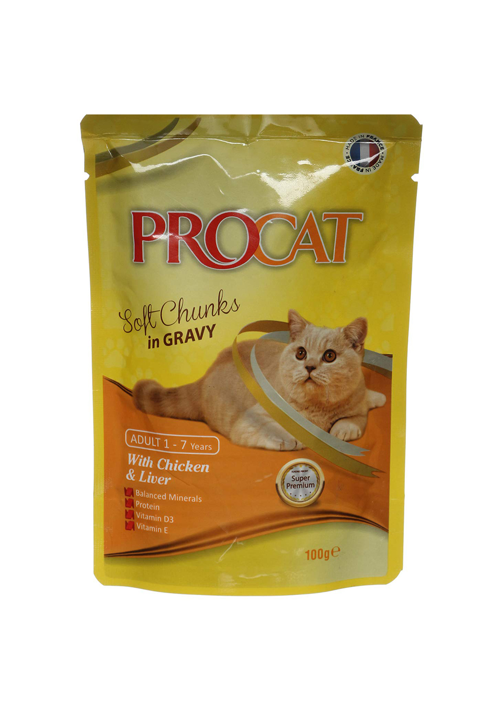 PROCAT  Soft chunks in jelly with Chicken and liver 100 gm