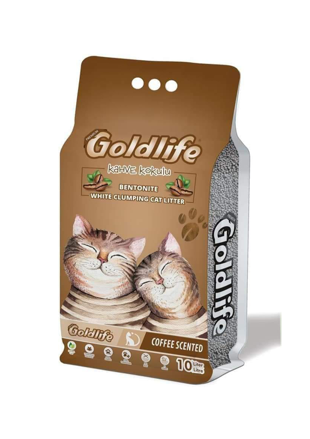 Goldlife Cat Litter Extra Strong Clumping Coffee 10L