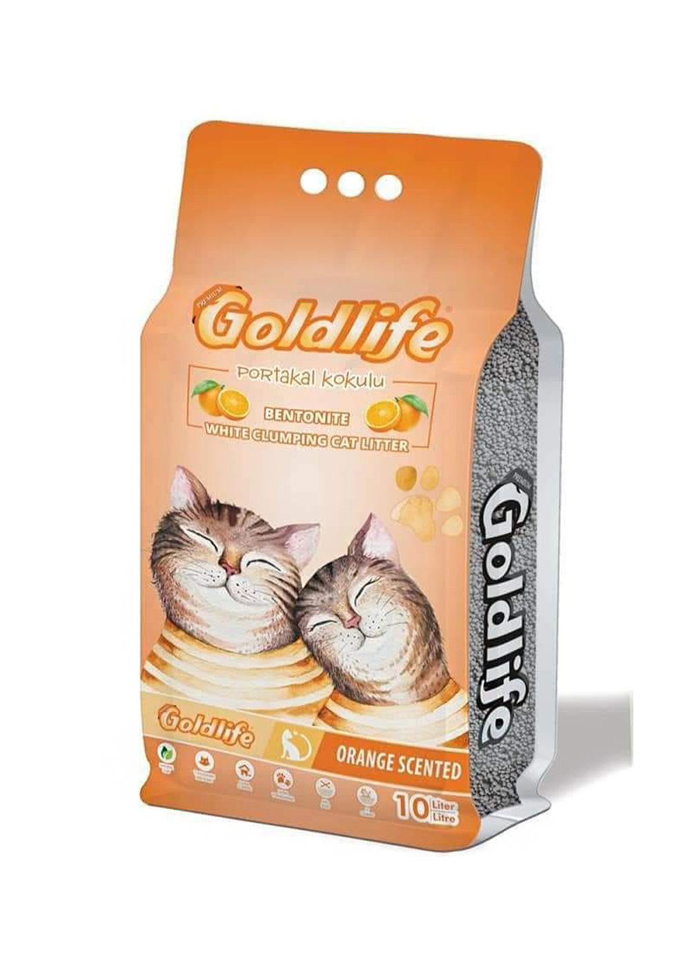 Goldlife Cat Litter Extra Strong Clumping Orange 10L