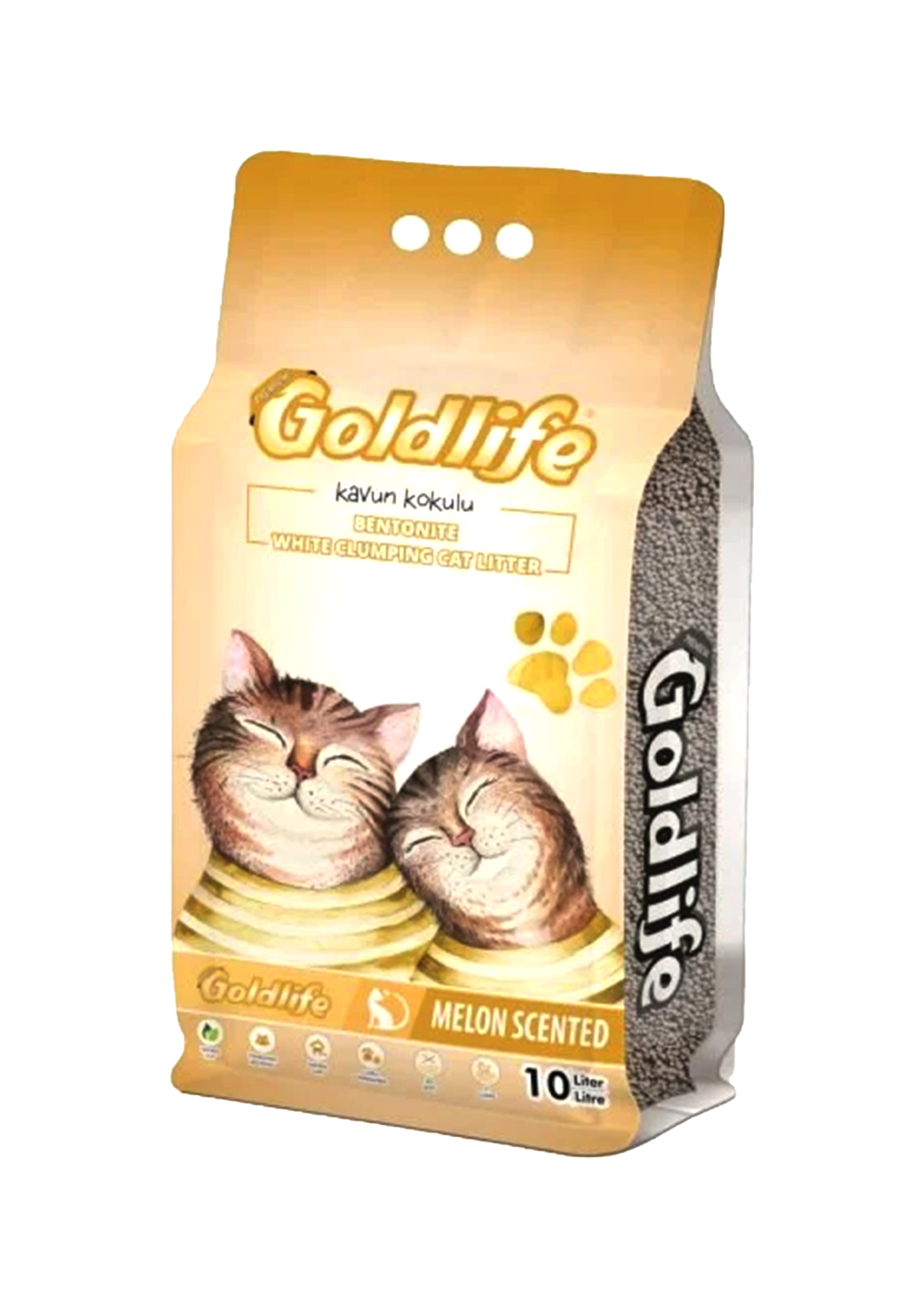 Goldlife Cat Litter Extra Strong Clumping Melon 10L