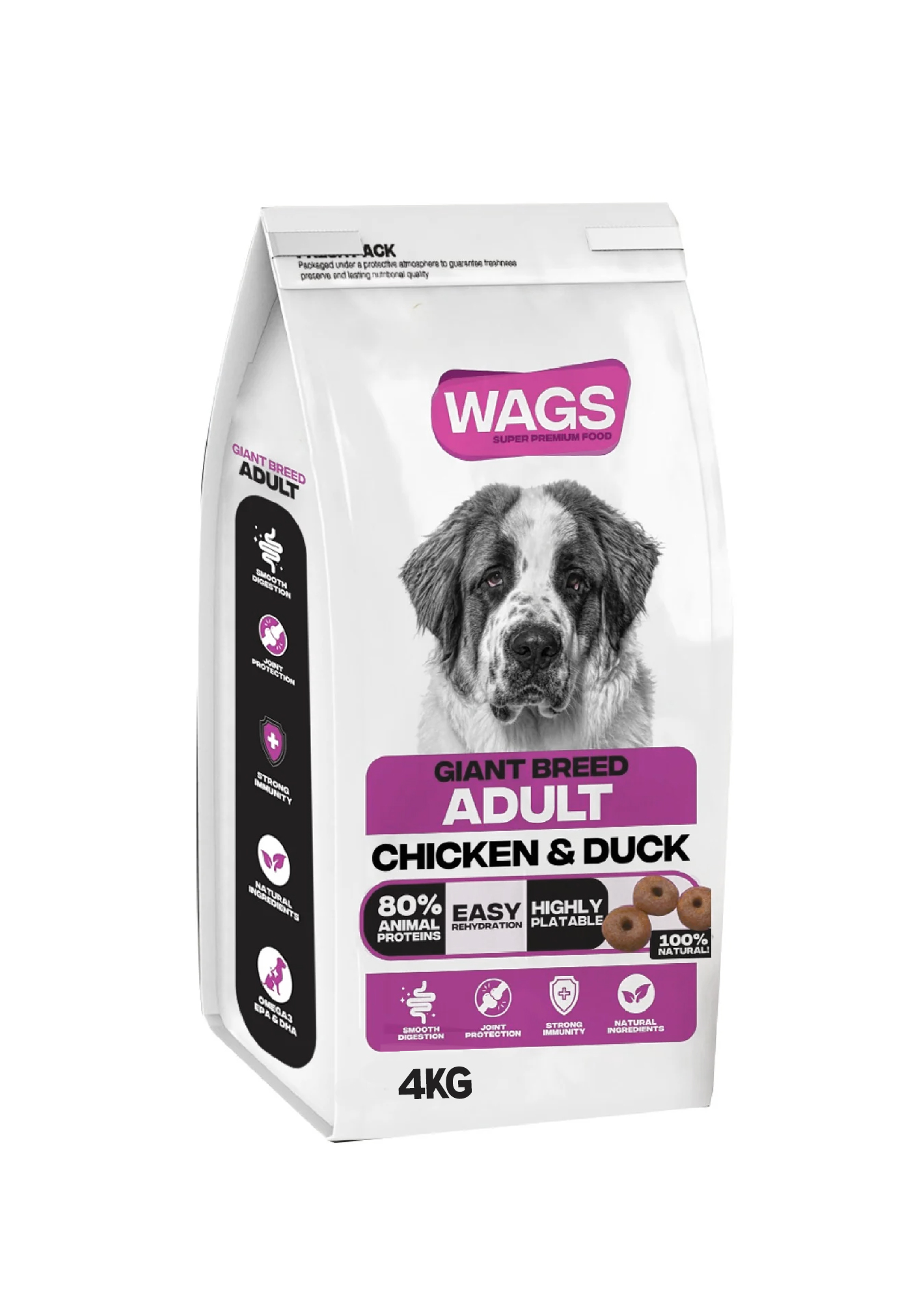 Wags Giant Adult With Chicken And Duck 4Kg