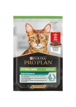 PURINA® PRO PLAN® Adult STERILISED MAINTENANCE With Beef in Sauce Pouch 85g
