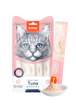 Wanpy Creamy Lickable Cat Treats – Tuna & Shrimp (14g x 5pc) - Image 2