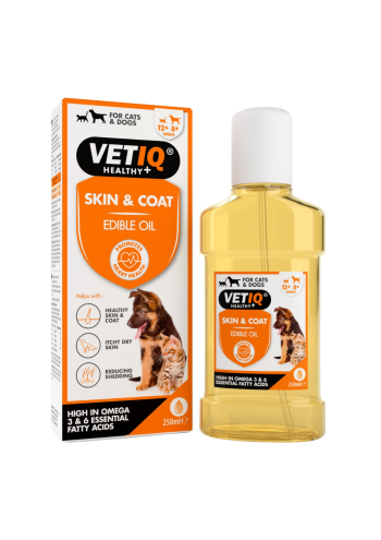 VetIQ Skin & Coat Oil for Cats & Dogs 250mle
