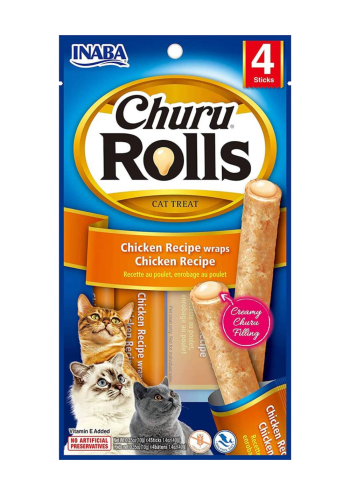 INABA CHURU ROLLS Chicken Recipe wraps 4 STICKS