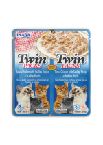 INABA Twin Packs Tuna & Chicken Recipe in Scallop Broth 40g