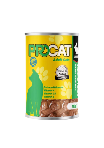 PROCAT Rabbit Chunks in Gravy For Adult 415g