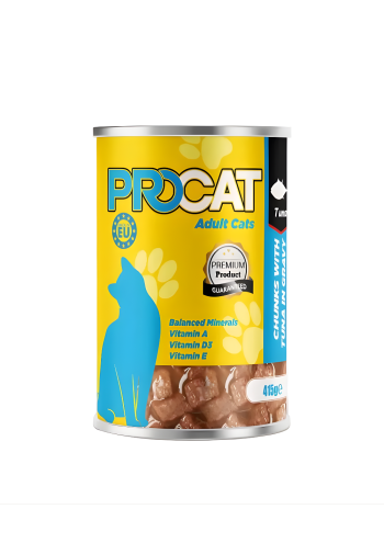 PROCAT Tuna Chunks in Gravy For Adult 415g