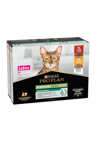 PRO Plan Cat Maintenance Adult Sterilised Chicken And Beef 10x85g