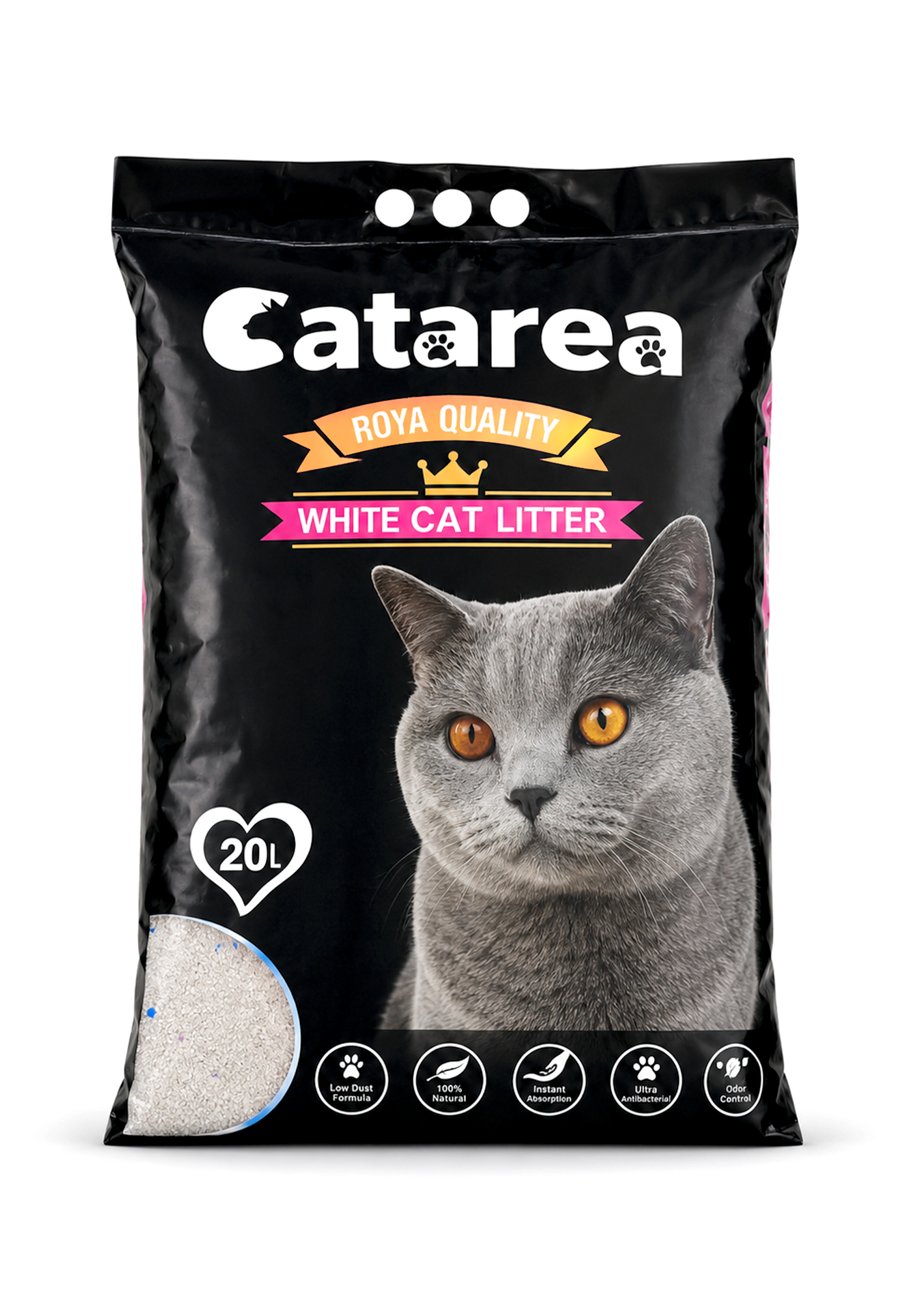 12 Catarea White Cat Litter Orange Scent 20L - Image 1