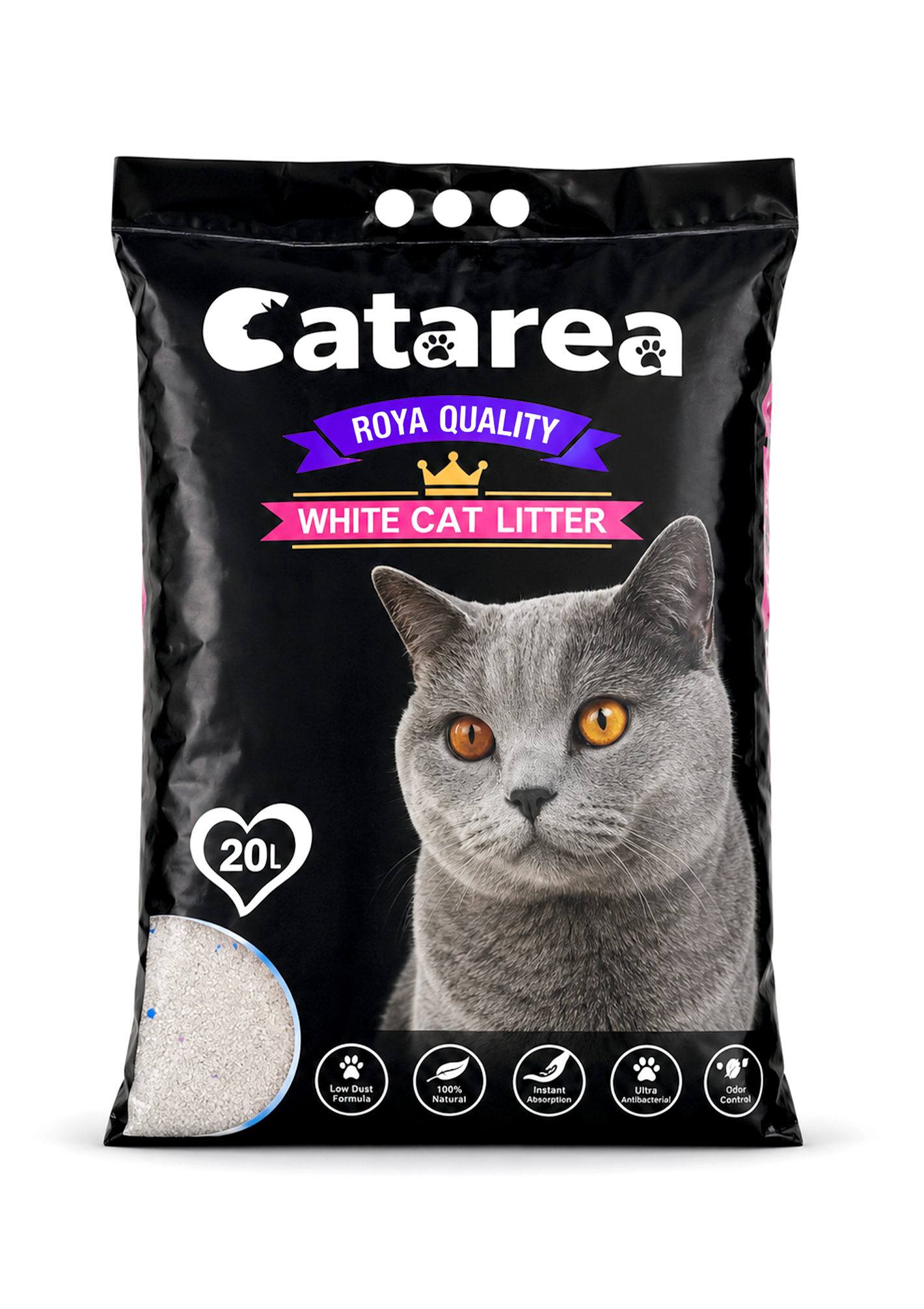 13 Catarea White Cat Litter Ocean Scent 20L - Image 1