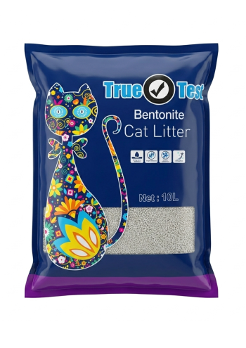 True Test Bentonite Cat Litter Fast Clumping With Lavender 10L