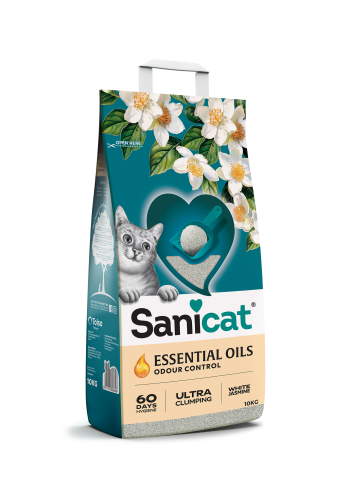 Sanicat Essential Oils White Jasmine Ultra Clumping Cat Litter 10kg