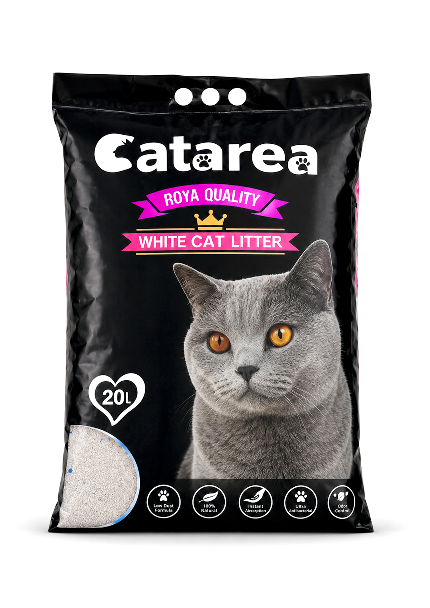 9 Catarea White Cat Litter Lavender Scent 20L - Image 1