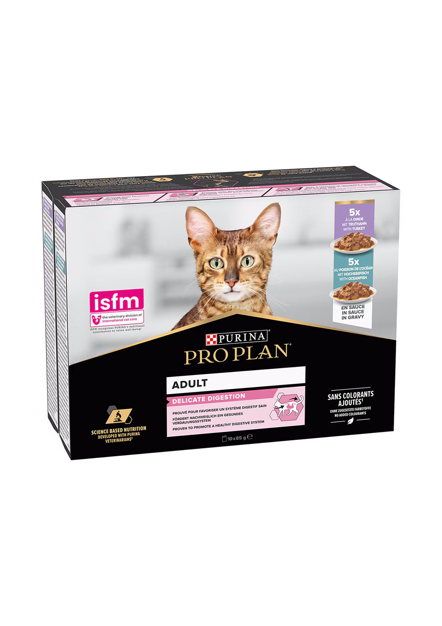proplan Purina Pro Plan Adult Delicate Digestion Wet Food (10 × 85g) - Image 1