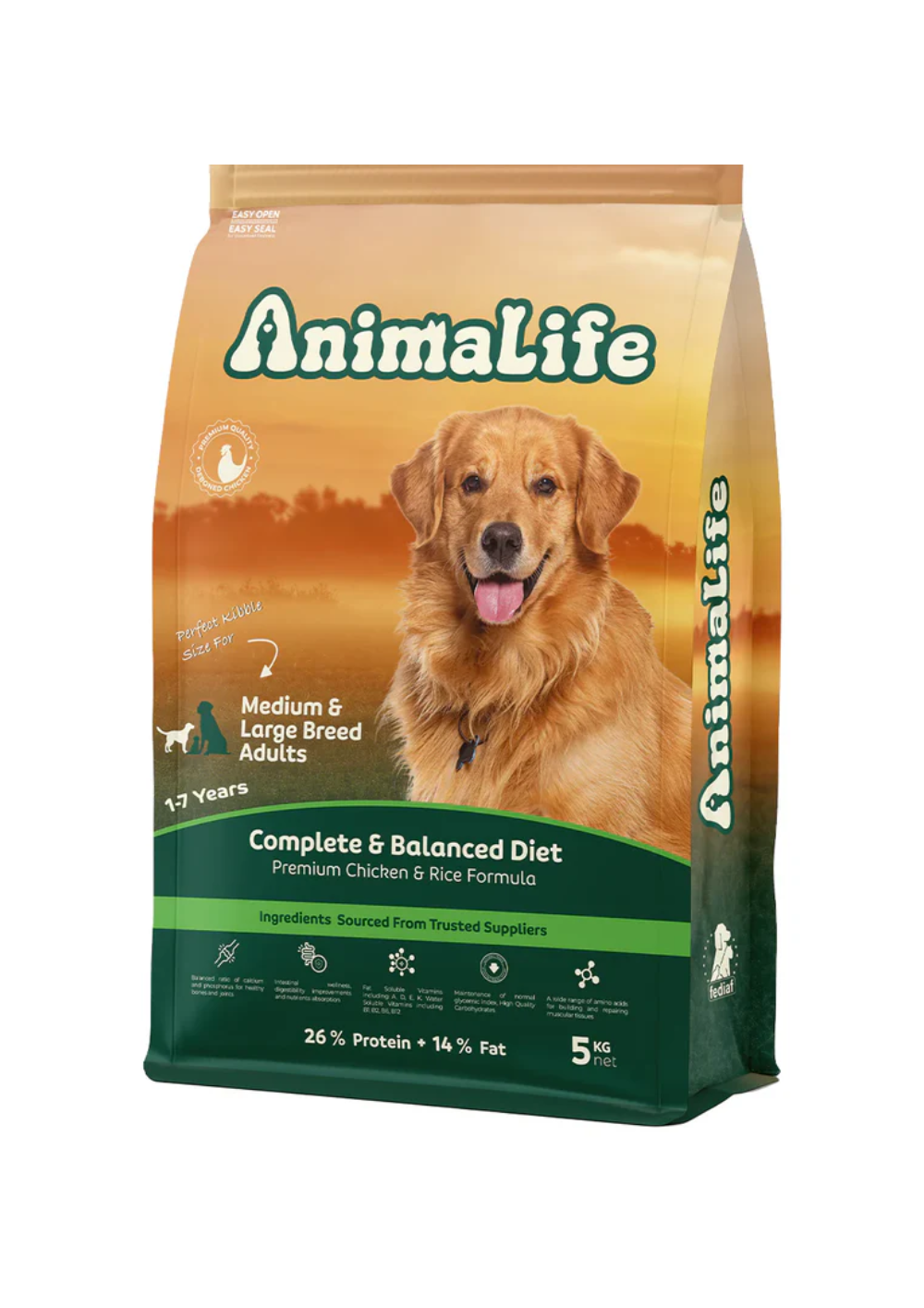 templet (4) ANIMAL LIFE ADULT MEDIUM & LARGE 5 KG - الصورة 1