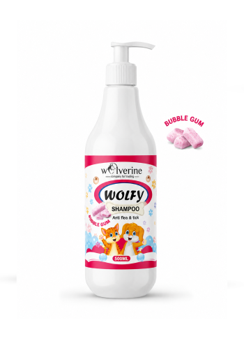 Wolverine Wolfy Shampoo Anti Flea And Tick with Bubble gum 500ml