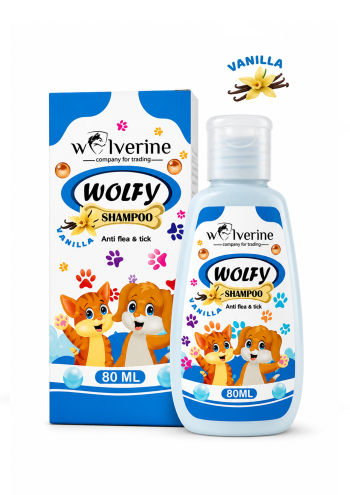 Wolverine Wolfy Shampoo Anti Flea And Tick with Vanilla 80ml