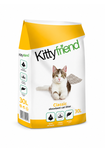 Sanicat KittyFriend Classic Absorbent Cat Litter 30L