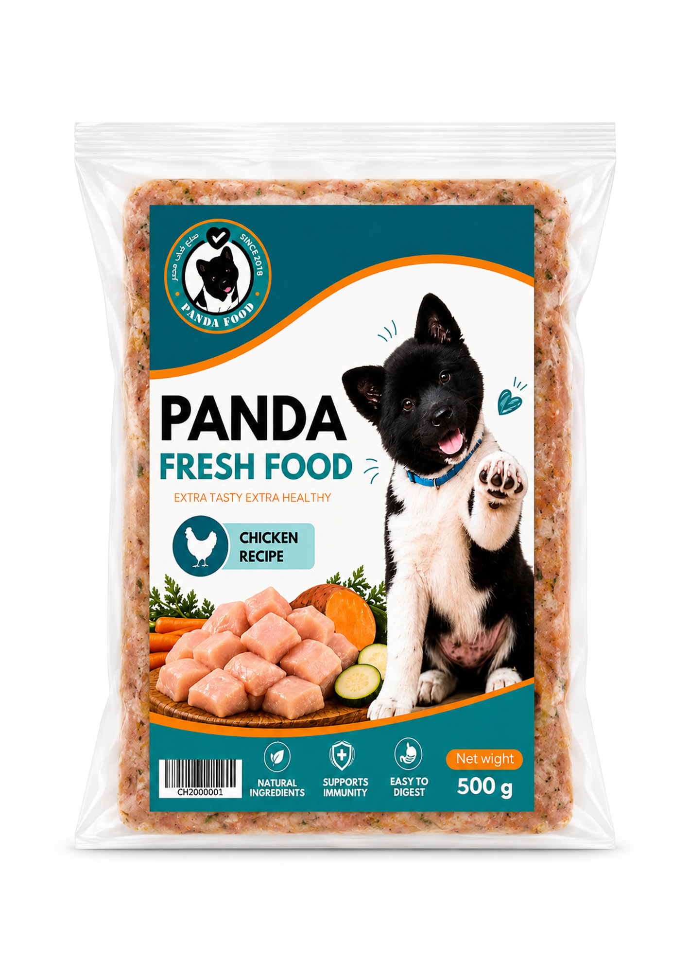 pandach2 Panda Fresh Food Chicken Recipe 500g Pack - Image 1