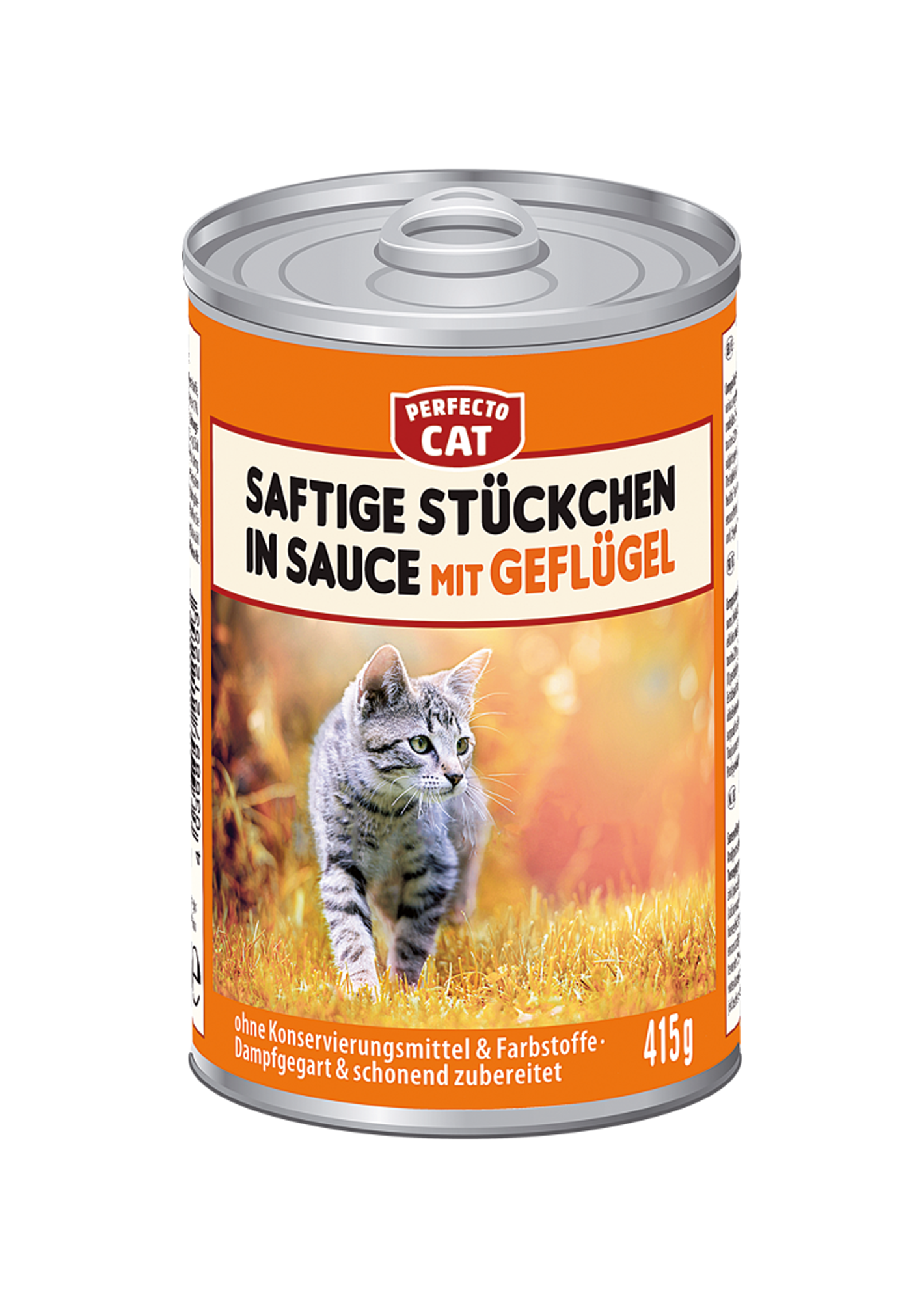 perfecto3 Perfecto Cat Juicy Chunks in Sauce with Poultry 415g - الصورة 1