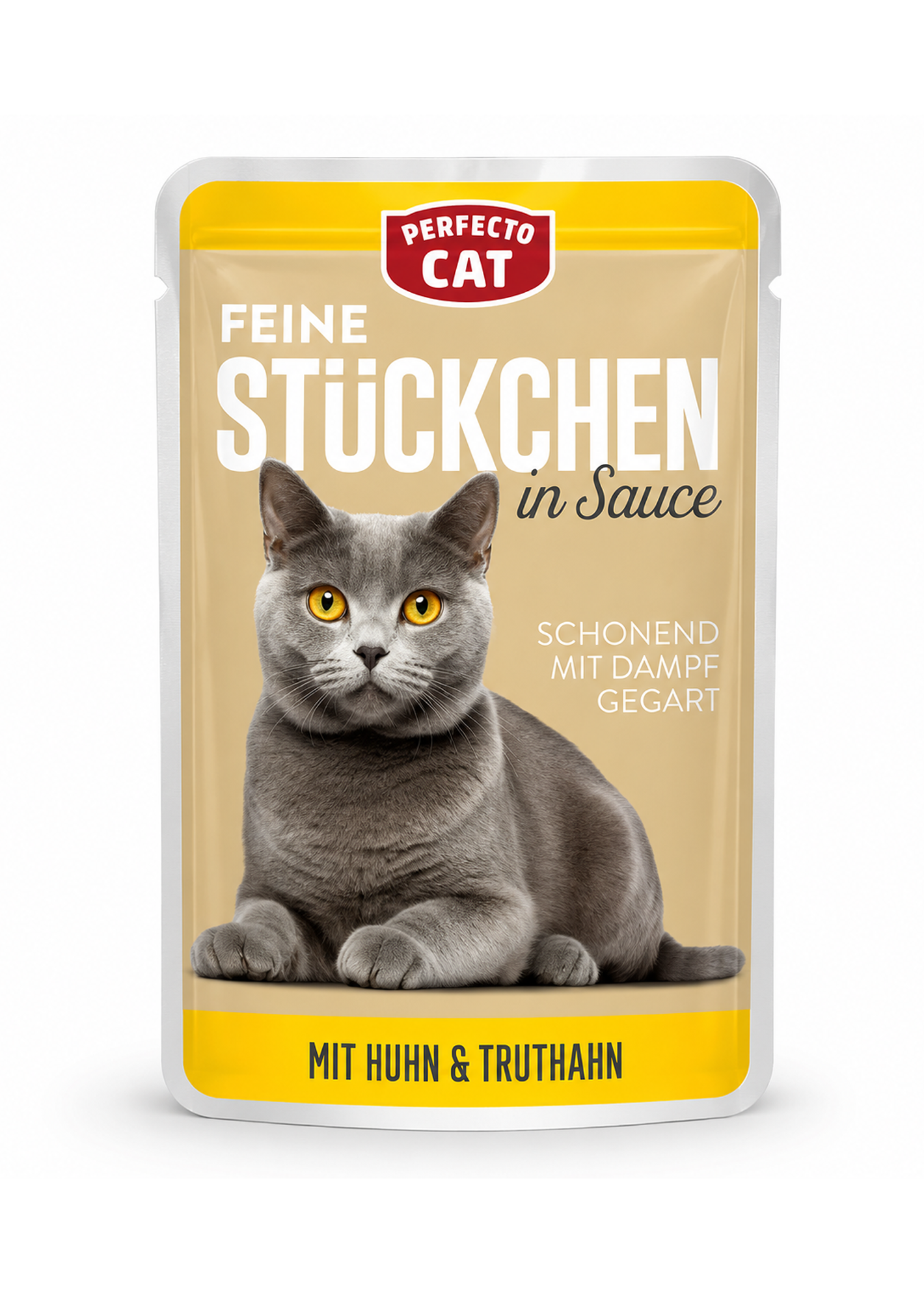 perfecto4 Perfecto Cat Fine Chunks in Sauce with Chicken And Turkey 100g - Image 1