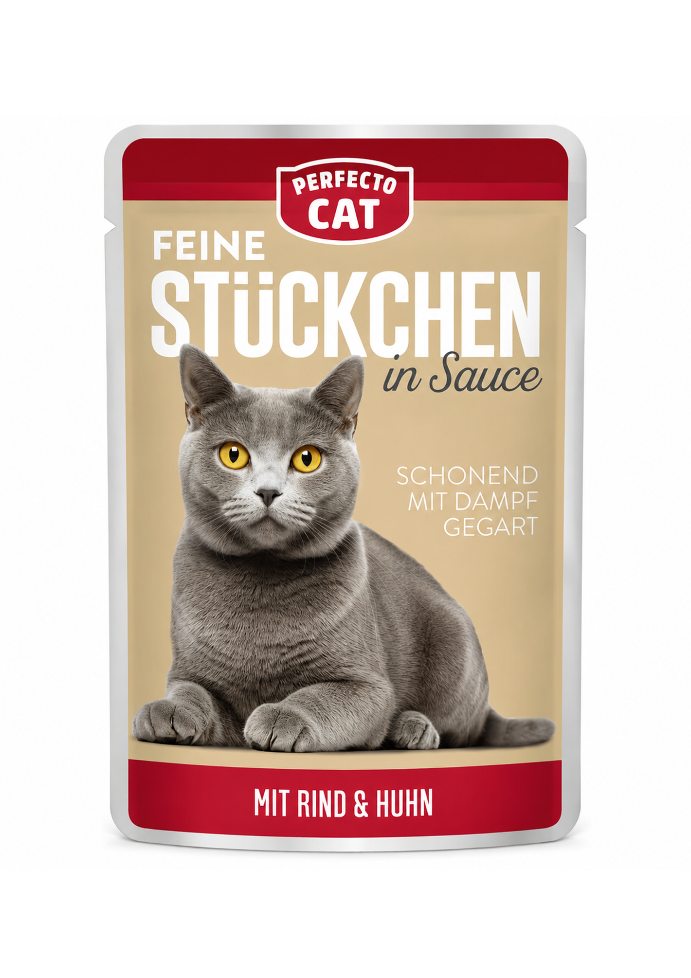 perfecto5 Perfecto Cat Fine Chunks in Sauce with Beef And Chicken 100g - Image 1