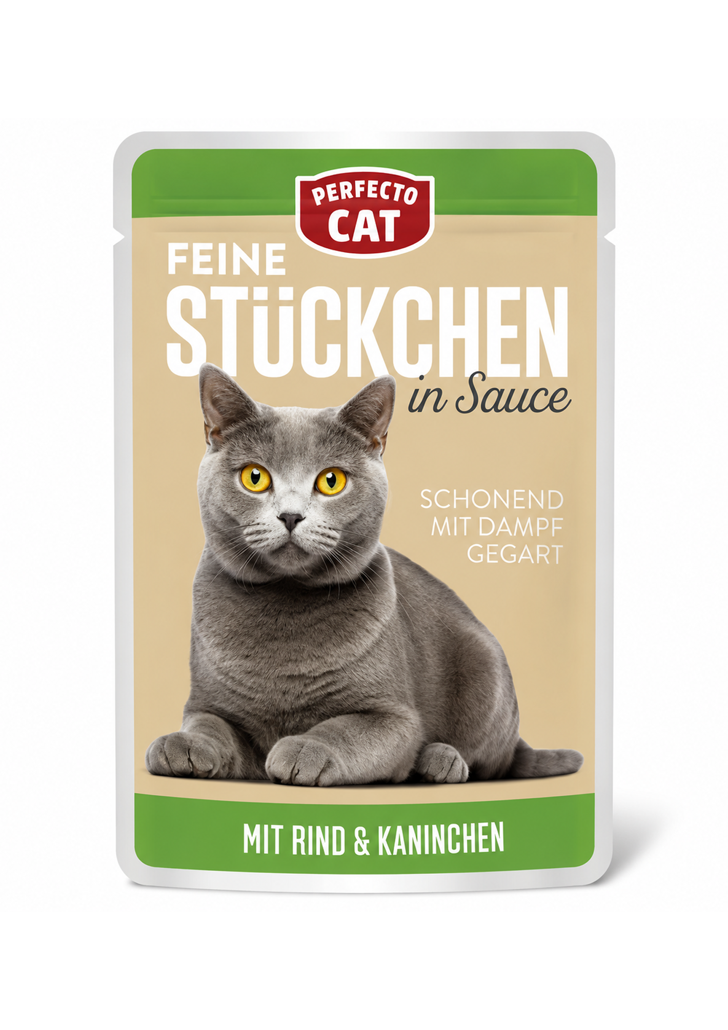 perfecto7 Perfecto Cat Fine Chunks in Sauce with Beef And Rabbit 100g - Image 1