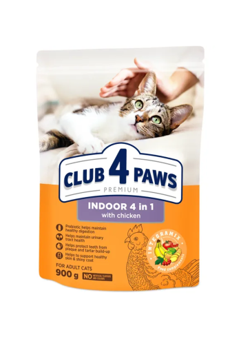 Club 4 Paws Premium Indoor 4 in 1 with Chicken 900 g