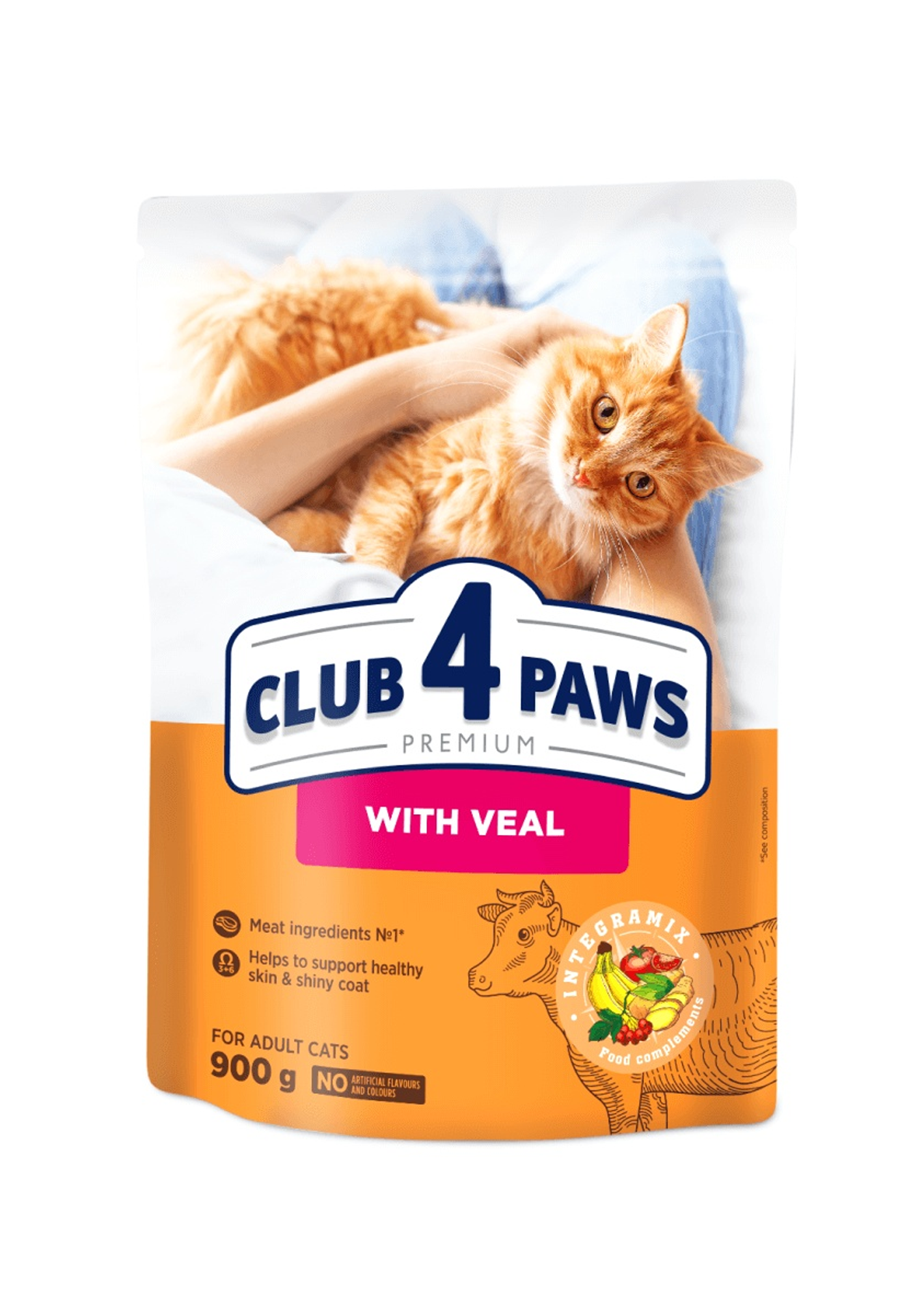 club-veal-900 Club 4 Paws Premium With Veal 900 g - Image 1