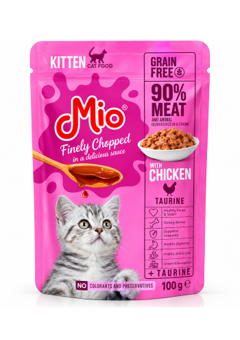 Mio Wet Cat Food Grain Free for Kittens Chicken in Sauce 100g