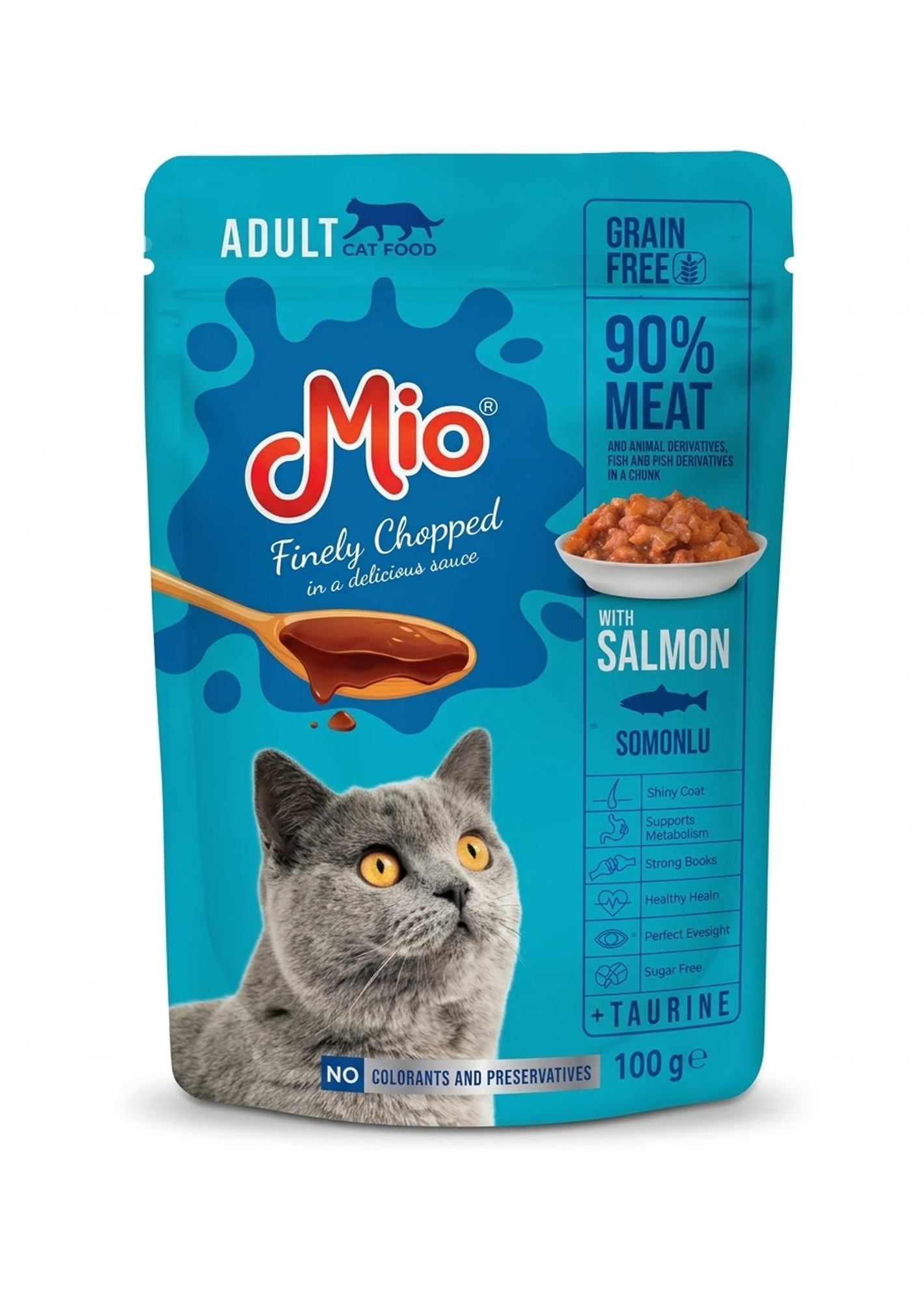 salmon Mio Cat Food with Salmon in Sauce 100g - Image 1
