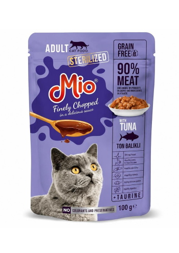 Mio Sterilized Adult Cat Food with Tuna – 100g