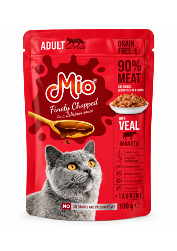 Mio Cat Food with Veal in Sauce 100g