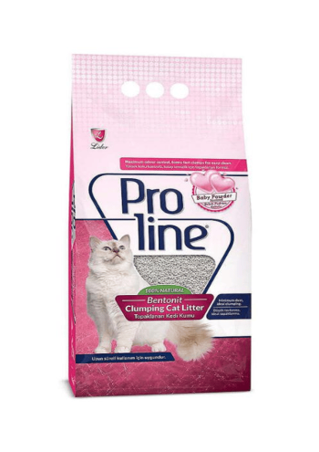 Proline Bentonite Clumping Cat Litter Baby Powder Scent 10L